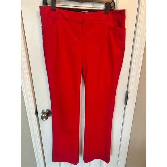 Express dress pants red size 10 R stylish work attire style columnist - Picture 1 of 5